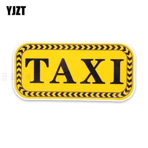 YJZT 15*7CM ELETTRONICA TAXI Cartoon Fashion Car Window Sticker Retro-reflective Decals Car-styling C1-8229