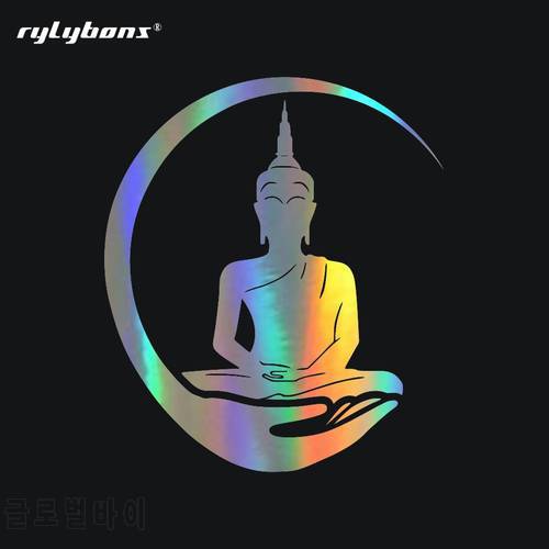 Rylybons Thai Buddha Statue 3D Car Stickers Motorcycle decals Car Body Window Stickers Car Styling Funny Car Stickers