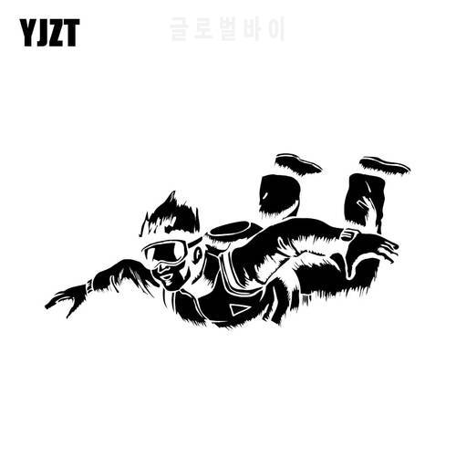 YJZT 18.5*8.9CM Skydiving Parachuting Decor Car Sticker Silhouette Vinyl Graphic C12-0734