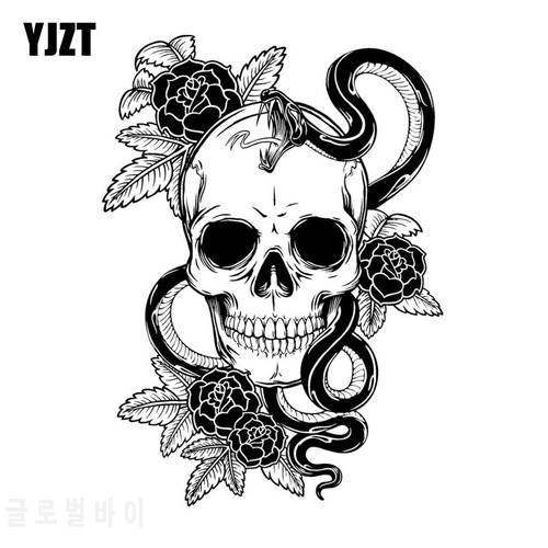 YJZT 12.4CM*17.2CM Venom Skull Decal PVC Motorcycle Car Sticker 11-00716