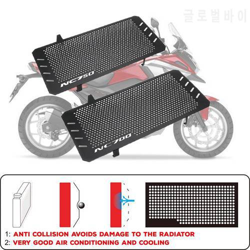 Motorcycle accessories Engine Radiator Bezel Grille Protector Grill Guard Cover For Honda NC700X NC700S NC750X NC750S 2012-2018