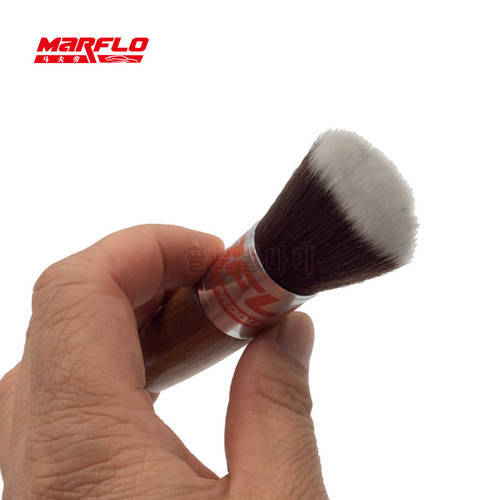 Marflo Car Wash Wood Long Hair Brush Window Leaves Blinds Cleaning Tools Cleaner Keyboard Dust Collector Auto Air Condition