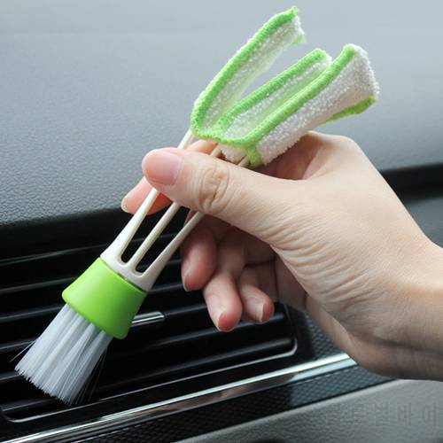 VODOOL Double Ended Car Air Conditioner Vent Slit Cleaning Brush Dashboard Detailing Blinds Keyboard Dust Cleaner Brushes Tool