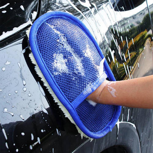 Car Styling Soft Wool Car Wash Auto Cleaning Glove Car Motor Motorcycle Brush Washer Car Care Products Cleaning Tool Brushes