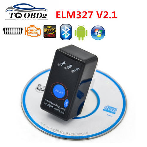 ELM327 Bluetooth V2.1 with Power Switch ODB2 ODBII OBD II ELM 327 Bluetooth Tester Auto Diagnostic Scan Tool Torque Android