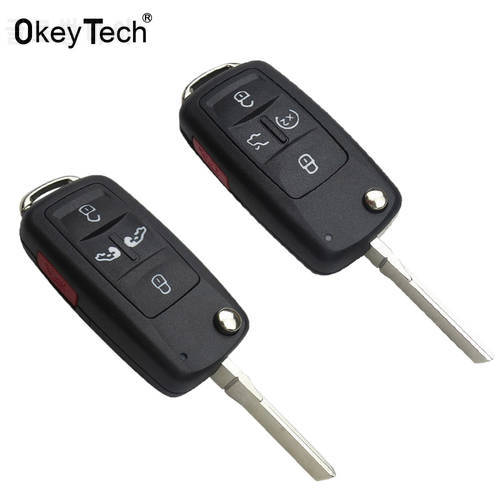 OkeyTech flip key car remote key shell cover for VW Volkswagan sharan Multivan T5 good quality 5 button for vw car auto key case