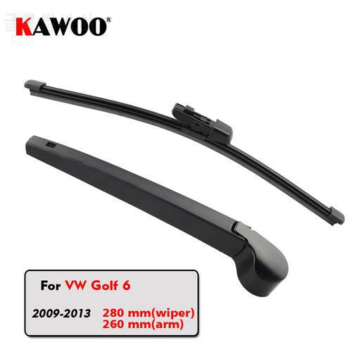 KAWOO Car Rear Wiper Blade Blades Back Window Wipers Arm For Volkswagen VW Golf 6 Hatchback (2009-2013) 280mm Car Accessories