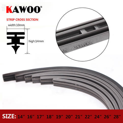 KAWOO 1pcs Car Wiper blade Strips Vehicle Rubber Strip 14