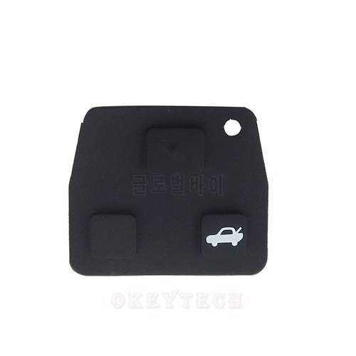 1/pcs Replacement 3 Button Car Remote Key Shell Cover Black Silicon Rubber Repair Pad For TOYOTA Avensis Corolla for Lexus Rav4