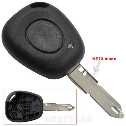 Remote Control Car Key Case Shell For Renault Megane Scenic Laguna Espace Clio 1 Button Uncut NE73 Blade Replacement Car Cover