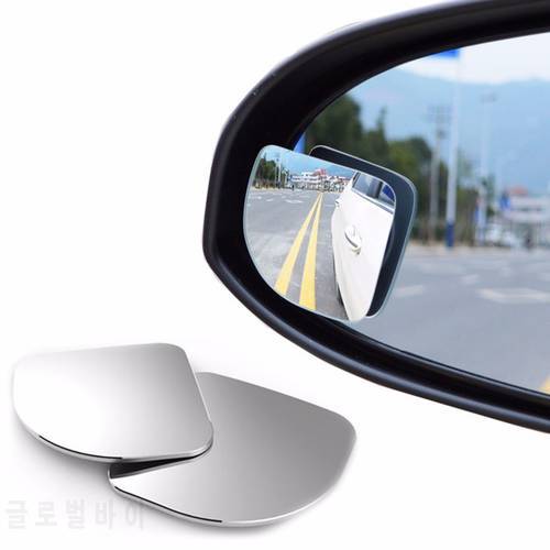 2pcs/lot new 360 degree car rearview mirror wide-angle round convex lens parking mirror rearview mirror rain cover auto parts