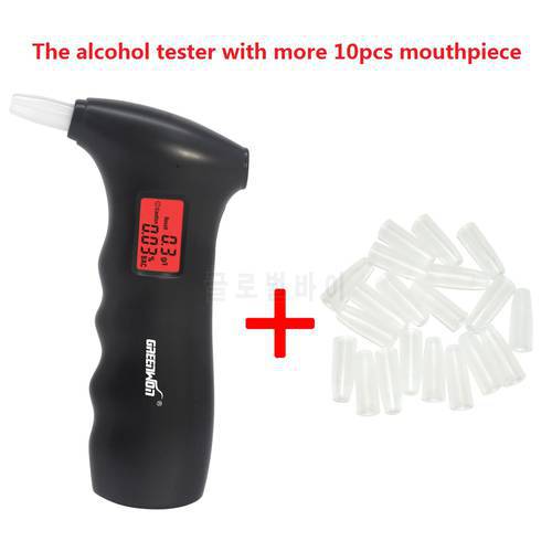 Prefessional Police Digital Breath Alcohol Tester 65s Breathalyzer Digital Body Alcoholicity tester with more 10pcs mouthpieces