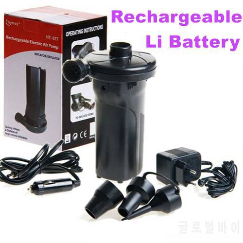 Rechargeable Electric Air pump nickel-cadmium Battery inflatable air Pump Inflate Reflate for Outdoor Kayak Airbed boat fishing