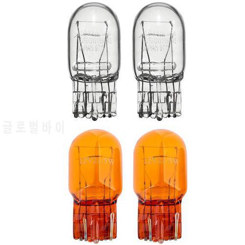 2Pcs T20 Halogen Lamp Brand New High Quality Glass Daytime Running Light Turn Signal Light Stop Brake Tail Lamp Bulb 7443 W21/5W
