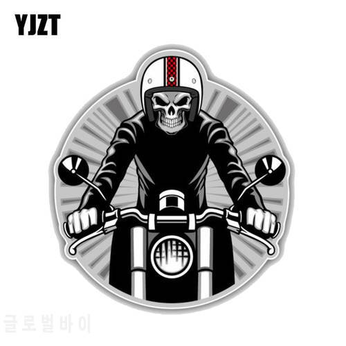 YJZT 11.5CM*12.7CM Fashion Decoration Evil Biker PVC High Quality Car Sticker 11-00171