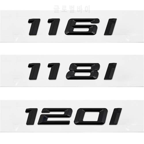 3D Metal Black Sticker 116i 118i 120i 130i car rear boot emblems number letter badge for BMW 1 Series E81 E82 E87 E88 F20 F21