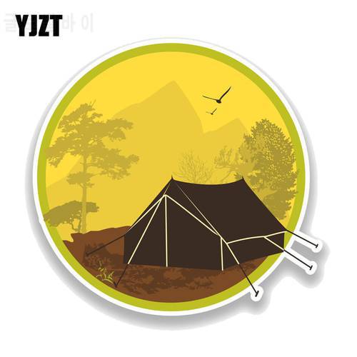 YJZT 14.7CM*14CM Wilderness Outdoors Camping Decal PVC Motorcycle Car Sticker 11-00766