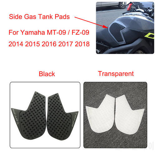 MTCLUB MT09 MT 09 MT-09 Anti slip Fuel Tank Pad Side Gas Knee Grip Traction Pads For Yamaha MT-09 2014 2015 2016 2017 2018