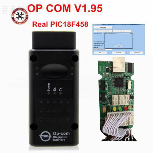 Real PIC18F458 OP COM V1.59 V1.95 V1.99 FW OP-COM PIC18F458 Chip V1.59 V1.95 FW for Opel COM OPCOM OBD2 Scanner diagnostics tool
