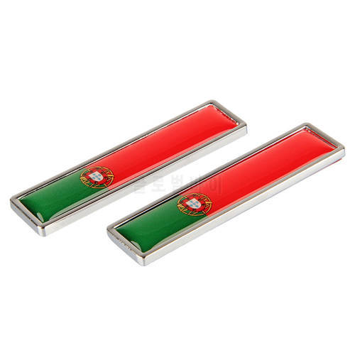 1 Pair Country National Flag Portugal Hot Metal Stickers Car Styling Motorcycle Accessories Badge Label Emblem Car Stickers