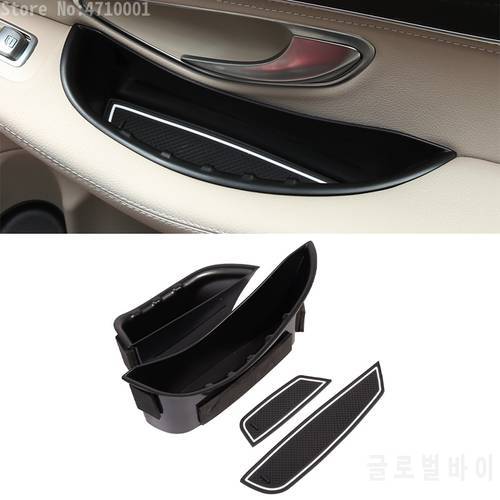 For Mercedes Benz C-Class W205 GLC Class X253 2015-2018 LHD Front Door Handle Storage Box Tray Organize Container Car Accessory