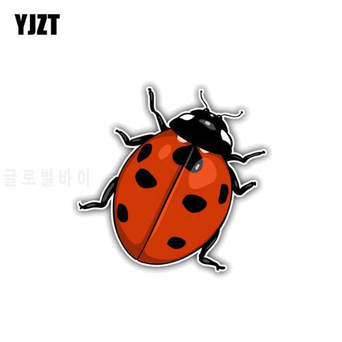 YJZT 12CM*10.6CM Ladybug Animal Cartoon Car Sticker Funny PVC Decal 12-1086
