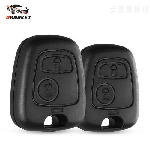 Dandkey Auto Car 2 Button For Peugeot Remote Control Key Fob Case Shell For Toyota AYGO Accessories For Citroen No blade No logo