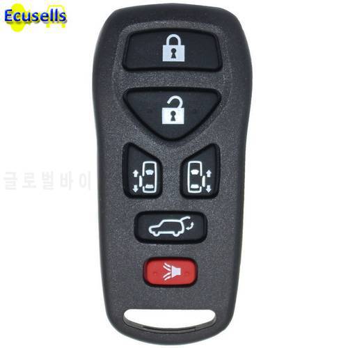 New 5+1 buttons For Nissan Quest 2004 -2010 keyless Entry Remote key SHELL CASE 6 Buttons + PAD