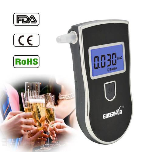 Patent Black Digital Alcotest Alcohol Breath Analyzer Detector Breathalyzer Tester Test Wholesale
