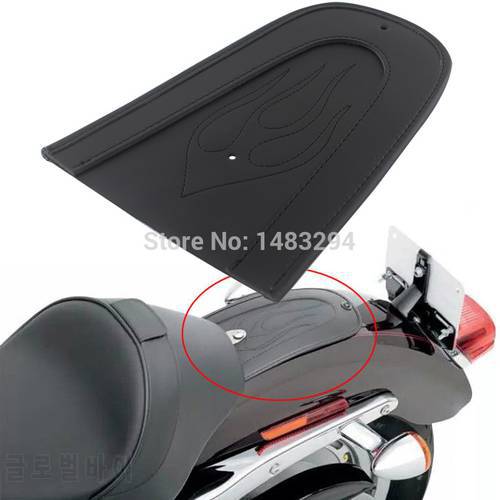 New Black Leather Flame Rear Fender Bib Cover cushion Fit For Harley Sportster XL 883 1200 2004-Up