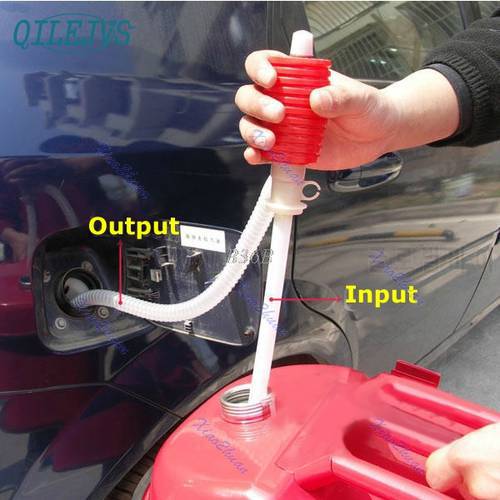 Kris Portable Car Manual Hand Siphon Pump Hose Gas Oil Liquid Syphon Transfer Pump