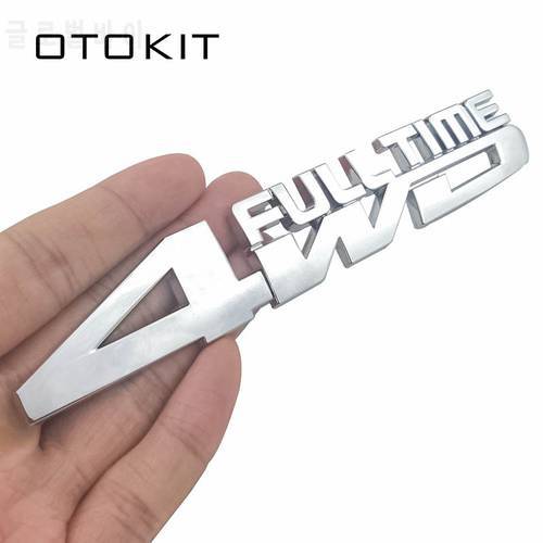 3D Car Styling 4WD Full Time Chrome Emblem Badge Truck Auto Gule Sticker Decal Accessories for Jeep Renegade Toyota Ford