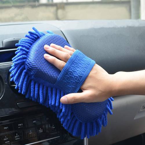 Multicolor Car Cleaning Brush Cleaning Tools Microfiber Super Clean Car Windows Cleaning Sponge Cloth Towel Wash Gloves