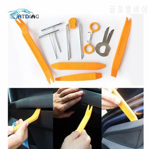 4pcs/lot car door pannel +cleaner tool Car Door Panel Remover Upholstery Fastener Disassemble Auto Vehicle Refit Tools