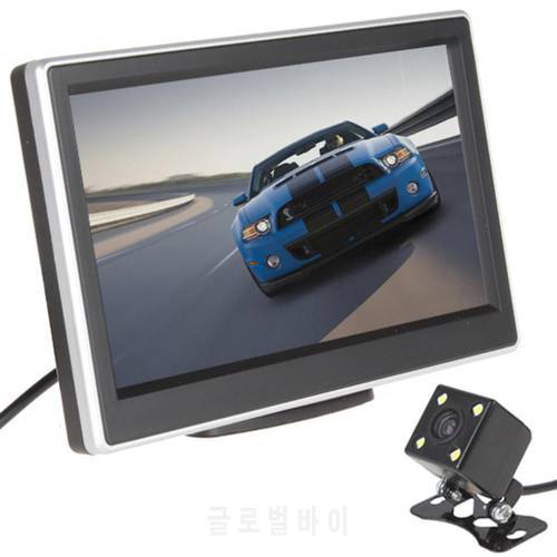 5 Inch 480 x 272 Pixel TFT LCD Color Car Rear View Monitor with 420 TV Lines 170 Degrees Lens Night Vision Backup Camera