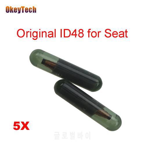 OkeyTech 5pcs/lot ID48 for Seat Car Key Transponder Chip Original Unlock Glass Tube CAN (A3) TP22 ID48 for Seat ID 48 Key Chip