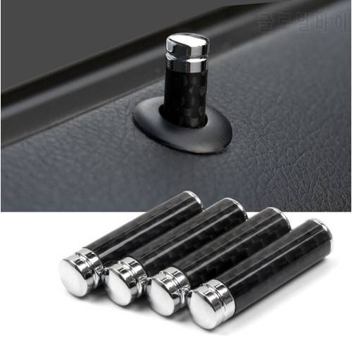 4X Carbon Fiber Door Lock Stick Pin Cap Car Interior Styling for BMW E36 E46 E64 E81 E82 E84 E90 E92 E93 F10 F30 car Accessories