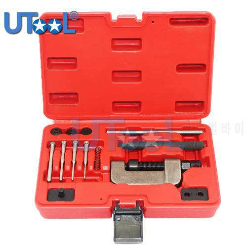 Motorcycle Bike Chain Breaker Splitter Link Riveting Repair Tool Set launches pin chain press handle Accessories with Carry Box