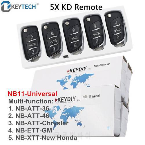 OkeyTech NB11 5 Function Chip In One Key DIY Multi-functional Universal KD Remote Key for KD900 KD900+ URG200 NB-Series 5PCS/LOT