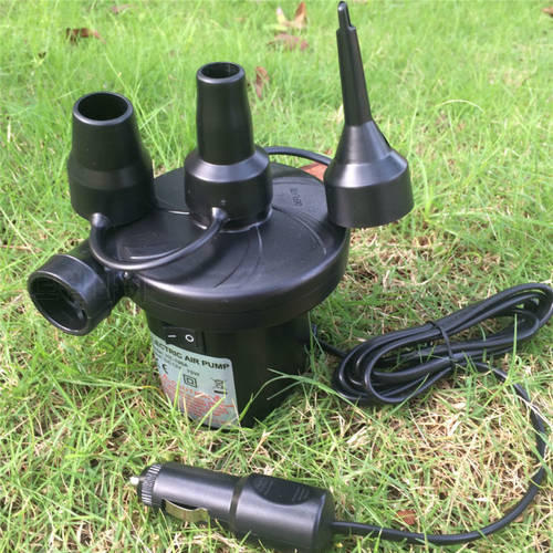 Car Electric Reflator Air Pump for Cars Inflatable Boat Mattress Cigarette Lighter Power Pump Flow And Blow Air DC 12V 3 Nozzles