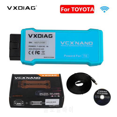 VXDIAG VCX NANO for TOYOTA/Lexus TIS Techstream V16.20.023 Compatible with SAE J2534 Wifi Version