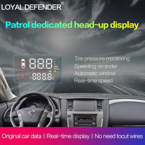 2019 new Car HUD Head Up Display For Nissan Patrol Left-hand Drive safety alarm warning Windscreen Projector