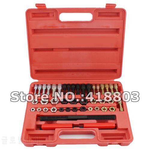 Re-Threading Tool Set 42Pc Taps Dies Thread Repair Tool Re-Thread Set For Automobile Motorcycle Truck Tracto