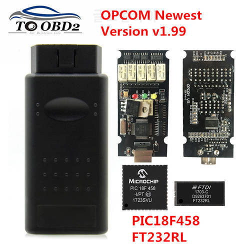 V1.95 OPCOM OP COM V1.70 OPCOM V1.99 For Opel OBD2 OP-COM 1.70 1.95 1.99 Interface Scanner Diagnostic Tool With PIC18F458 Chip