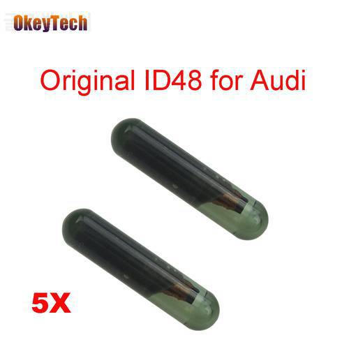 OkeyTech 5pcs/lot ID48 For Audi Key Car Transponder Glass Tube Cloner 48 Chip Original Car Key Chip CAN (A2) TP25 ID48 For Audi