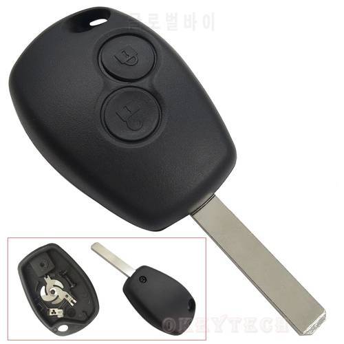 Replacement 2 Button Car Key Shell Remote Cover Fob Case Blank Shell For Renault Clio 3 Twingo Kangoo 2 Dacia Modus Uncut Blade