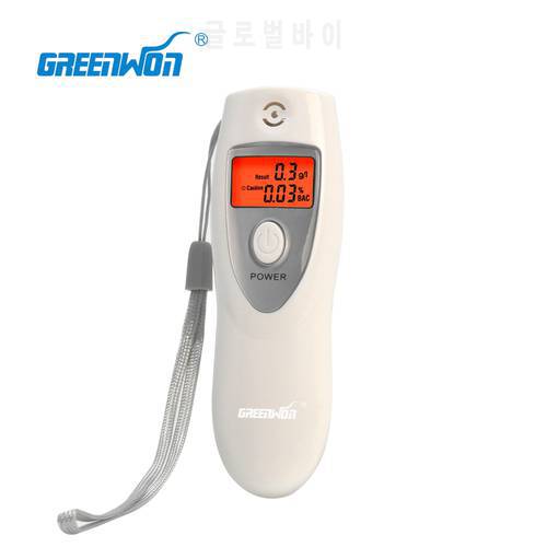 Promotion Single LCD Digital Alcohol Breath Analyzer Tester Breathalyzer Tool with red flashlight Free Shipping