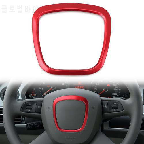 Car Metal Steering Wheel Ring Frame Cover For Audi A3 A8L A4 A5 A6 A6L Q7 Q5 Q3 Interiro Decoration Sticker Accessories