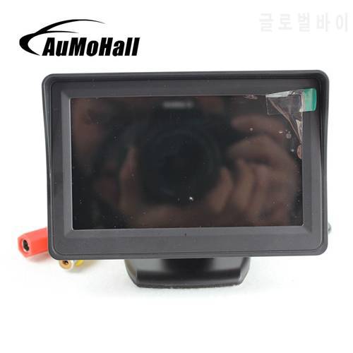 AuMoHall 4.3&39&39 LCD Car Rear View Camera Monitor 2 DVD Video Input Car Monitor for Parking Sensor Car Video Players Display