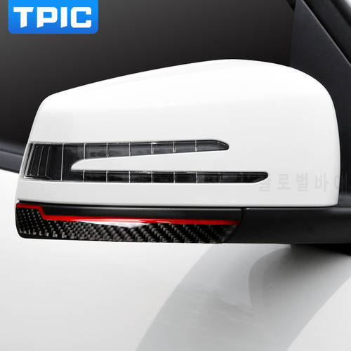 TPIC For Mercedes W204 W212 A B E G GLA GLE GLK Carbon Fiber Rearview Mirror Anti-rub Strips Anti-collision Protector Sticker